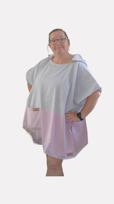 Hamam-Poncho mit Kapuze